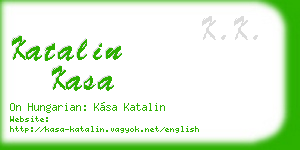 katalin kasa business card